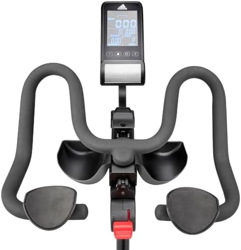 Top-down view of the Adidas C-21X console with adidas logo, handlebars and toe-cage pedals visible