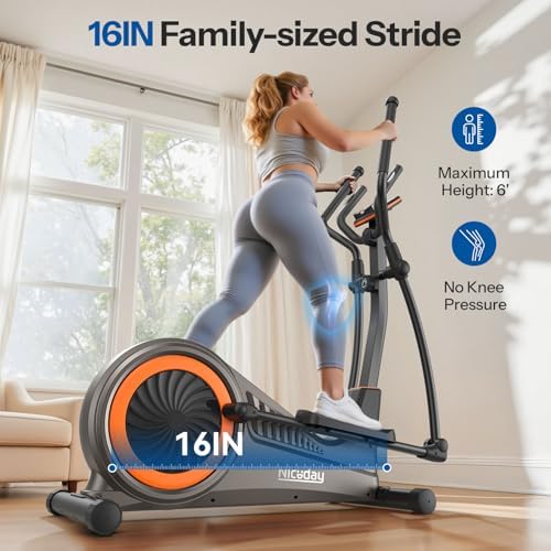 Niceday CT11 in lifestyle use with overlays for 16-inch stride, max user height 6 feet, no knee pressure