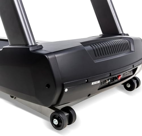 Rear motor housing of the Spirit CT850 with transport wheels and AC power inlet visible