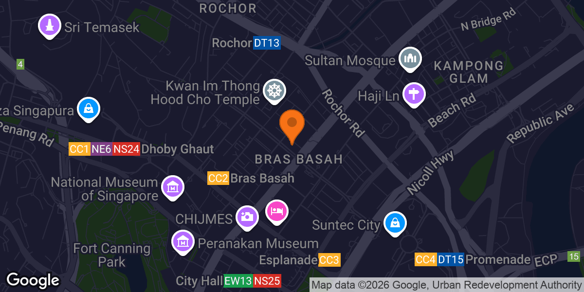 Map showing 24XFITNESS Bugis