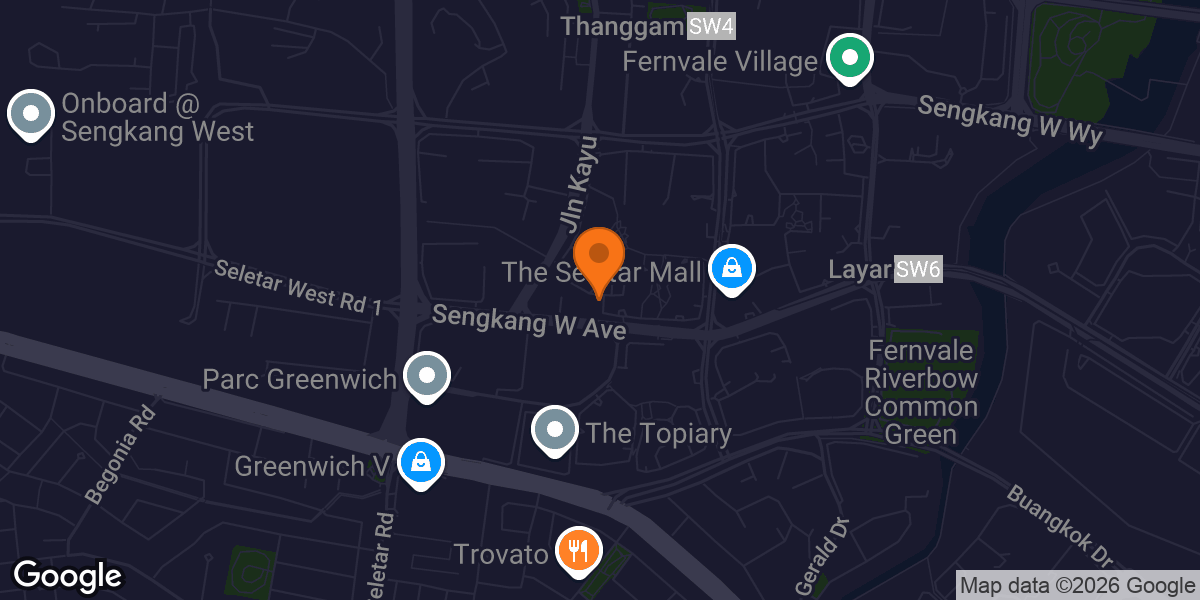 Map showing ActiveSG Gym @ Fernvale Square