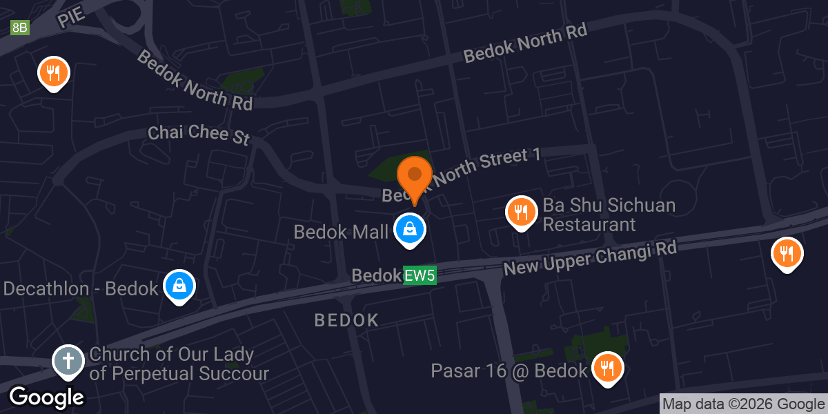 Map showing Anytime Fitness Bedok Central