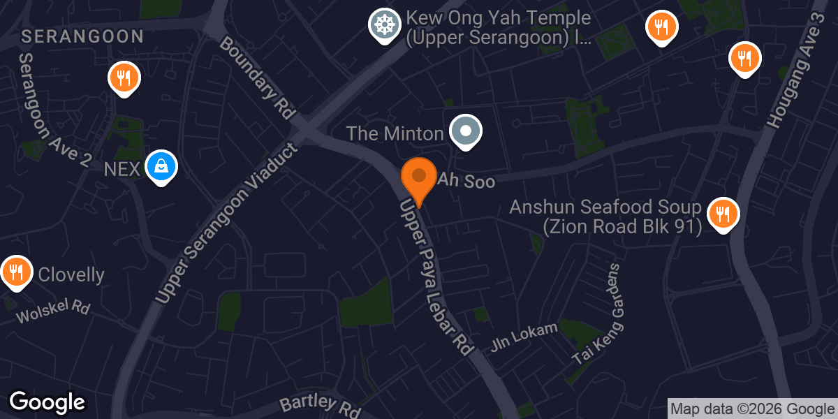 Map showing Club Revive