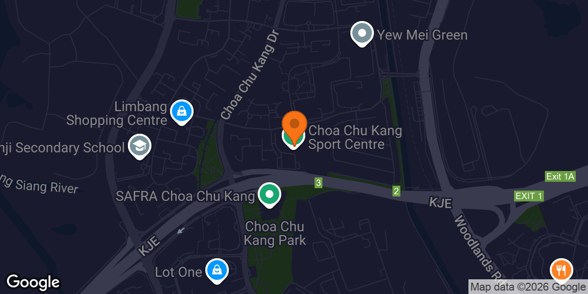 Map showing Prakaipetch Muay Thai Academy @Choa Chu Kang