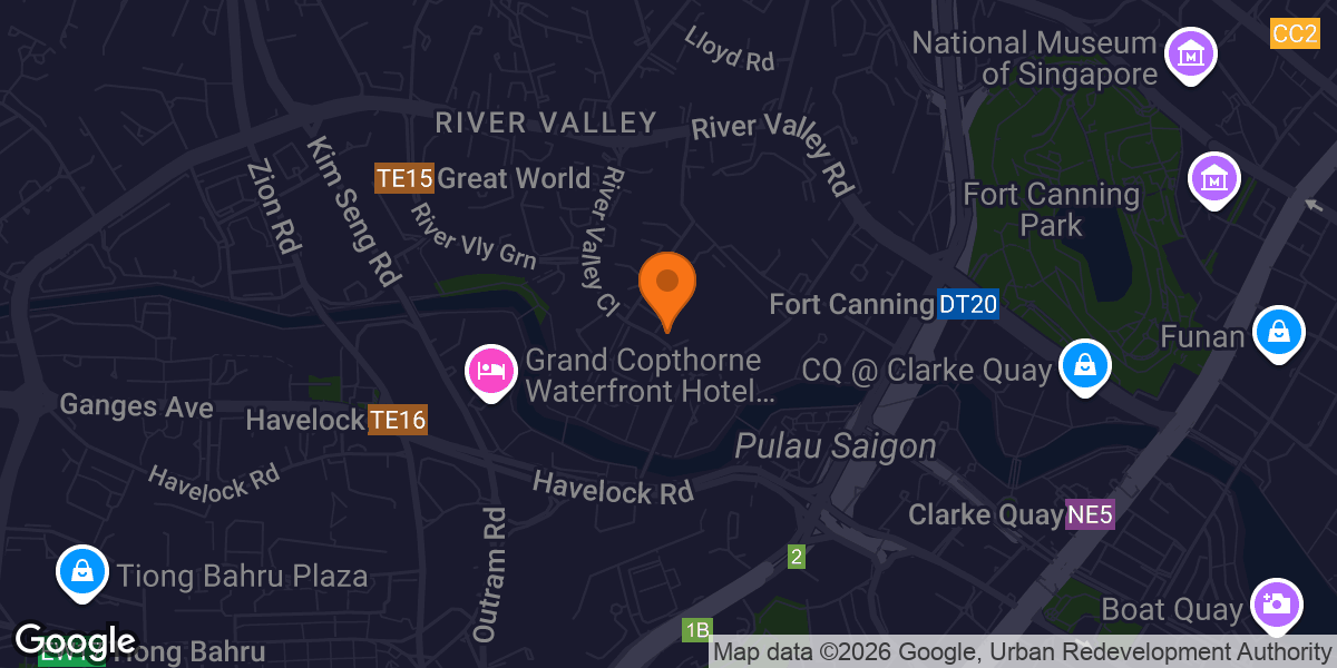 Map showing STRONG Pilates Robertson Quay
