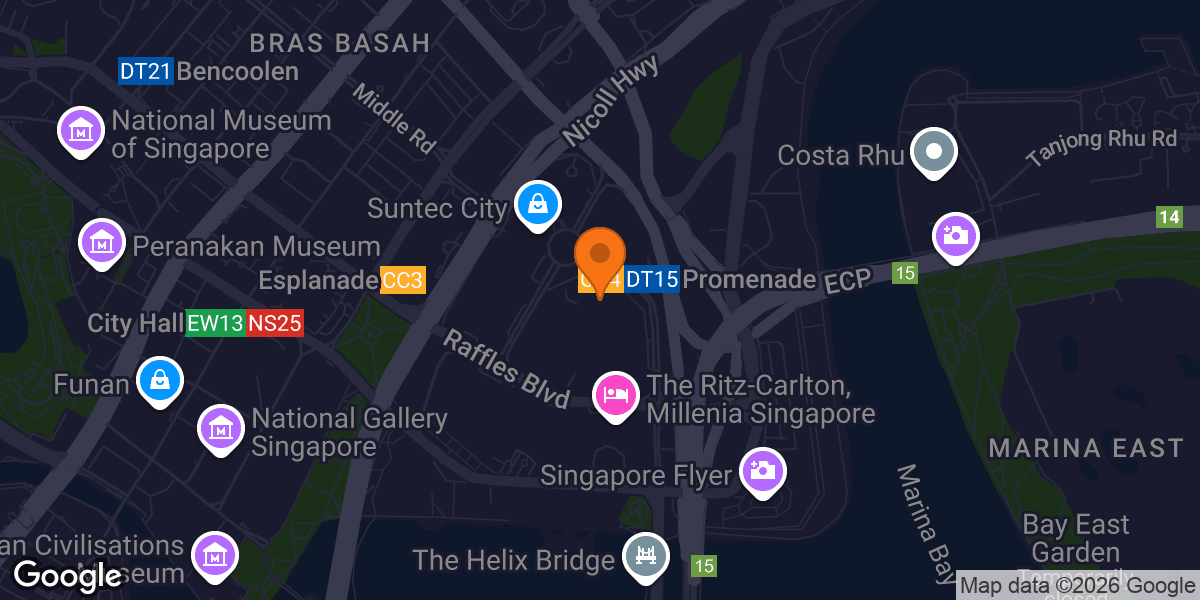 Map showing TFX Millenia Walk