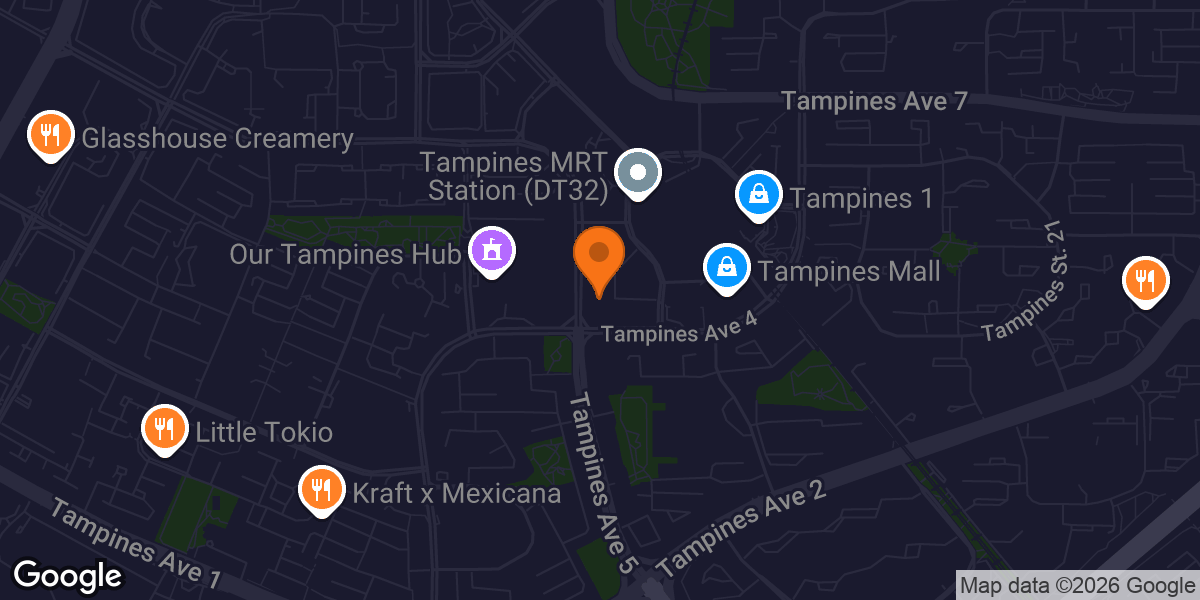 Map showing True Fitness Income @ Tampines Junction
