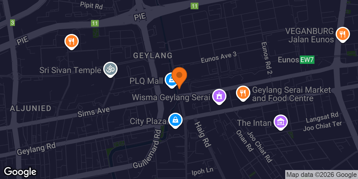 Map showing Virgin Active Paya Lebar